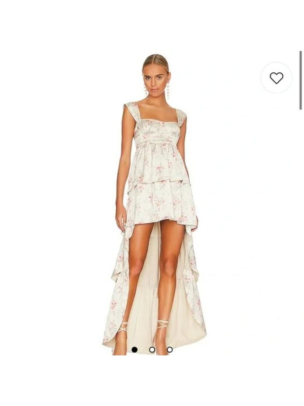 WeWoreWhat Corset High Low Maxi Dress Dainty Floral Size 0